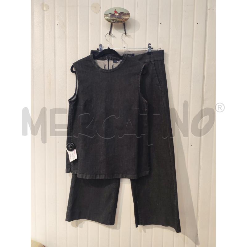 COMPLETO DONNA S' MAXMARA JEANS NERO CANOTTA E PANTALONE | Mercatino dell'Usato Mestre 1
