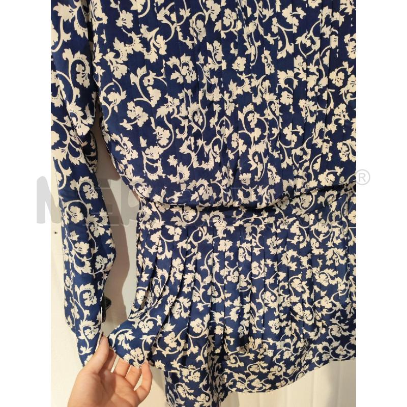 COMPLETO DONNA VIBA BLU DAMASCATO 100% SETA | Mercatino dell'Usato Mestre 3