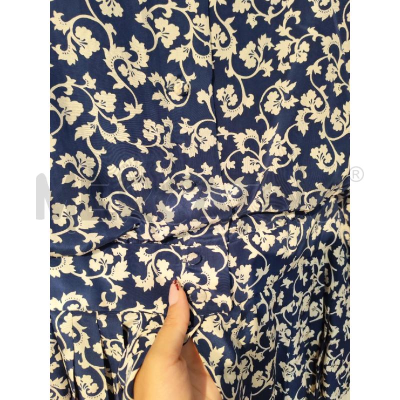 COMPLETO DONNA VIBA BLU DAMASCATO 100% SETA | Mercatino dell'Usato Mestre 4