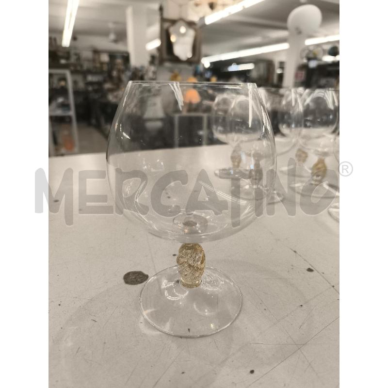 COPPE VETRO STELO DORATO PZ7 | Mercatino dell'Usato Mestre 2