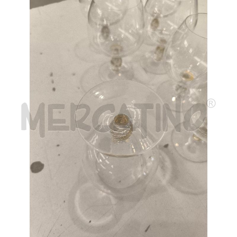 COPPE VETRO STELO DORATO PZ7 | Mercatino dell'Usato Mestre 3