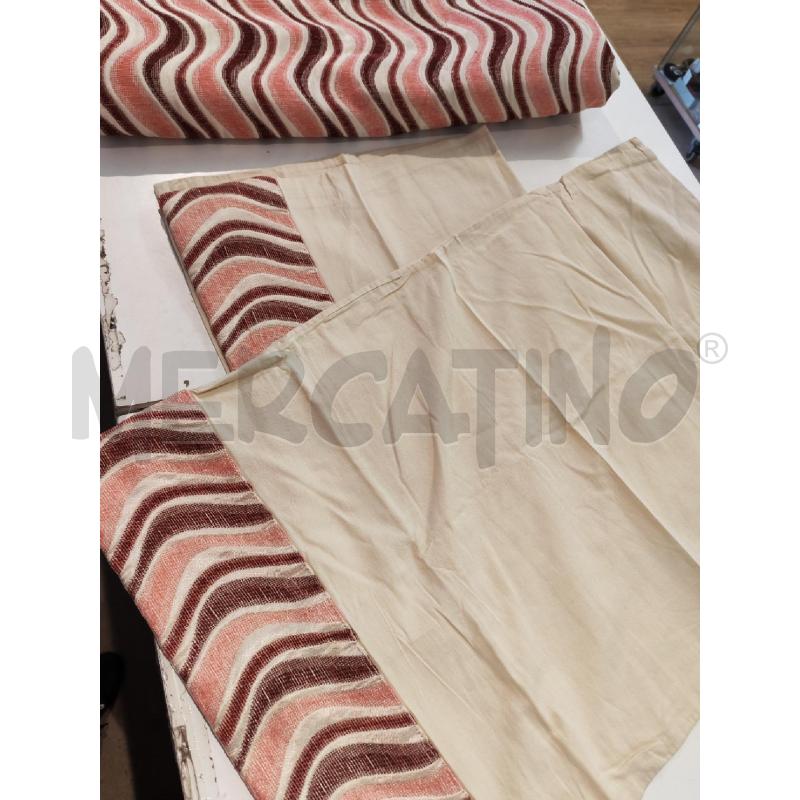 COPRI PIUMINO MATRIMONIALE A RIGHE ROSA E BEIGE | Mercatino dell'Usato Mestre 2