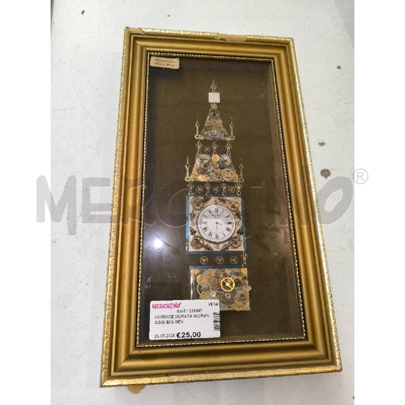 CORNICE DORATA INGRANAGGI BIG BEN | Mercatino dell'Usato Mestre 1