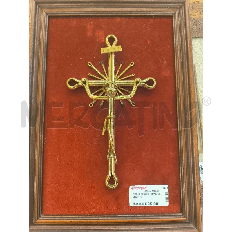 CROCIFISSO OTTONE STILIZZATO | Mercatino dell'Usato Mestre 1