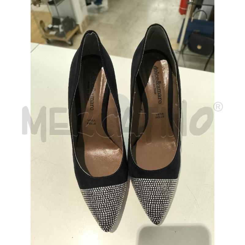 DECOLLETE DOLCE&AMARO VERA PELLE NERO PUNTA BRILLANTINI  | Mercatino dell'Usato Mestre 3