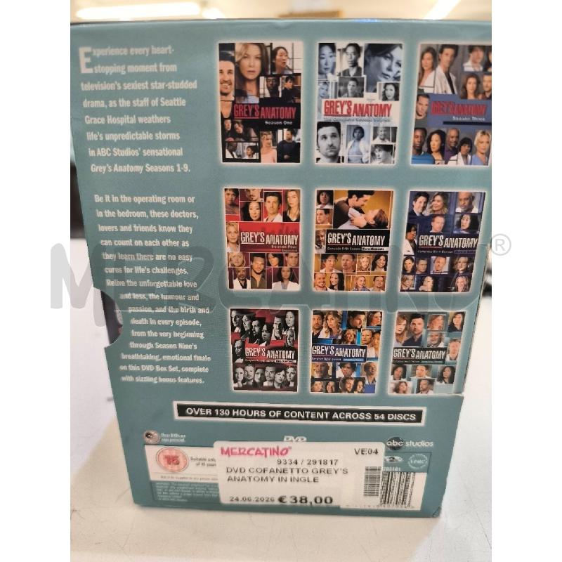DVD COFANETTO GREY'S ANATOMY IN INGLESE | Mercatino dell'Usato Mestre 4