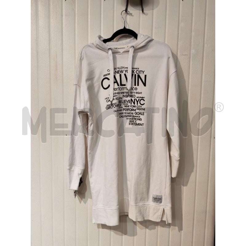 FELPA/ABITO DONNA CALVIN KLIEN BIANCA LUNGA  | Mercatino dell'Usato Mestre 1