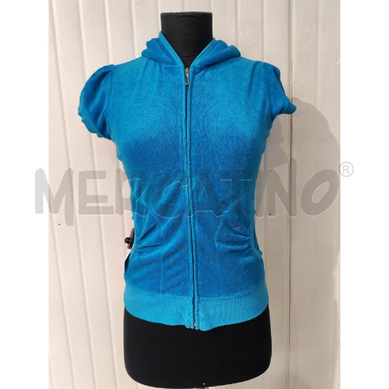 FELPA DONNA JUICY COUTURE AZZURRO MEZZE MANICHE  | Mercatino dell'Usato Mestre 1