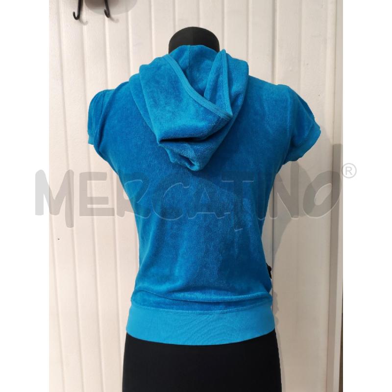FELPA DONNA JUICY COUTURE AZZURRO MEZZE MANICHE  | Mercatino dell'Usato Mestre 2