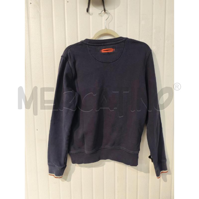 FELPA UOMO BLAUER BLU CON SCRITTA CONTORNO BIANCO  | Mercatino dell'Usato Mestre 3