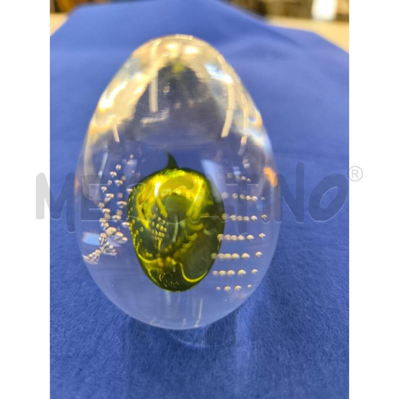 FERMA CARTE UOVO MURANO GIALLO  | Mercatino dell'Usato Mestre 1