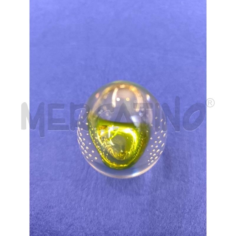 FERMA CARTE UOVO MURANO GIALLO  | Mercatino dell'Usato Mestre 2