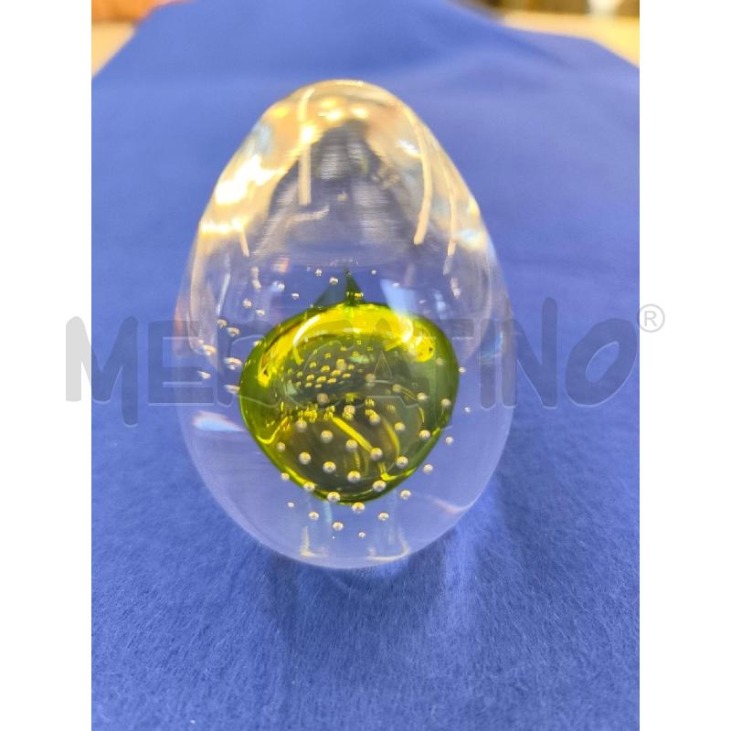 FERMA CARTE UOVO MURANO GIALLO  | Mercatino dell'Usato Mestre 3