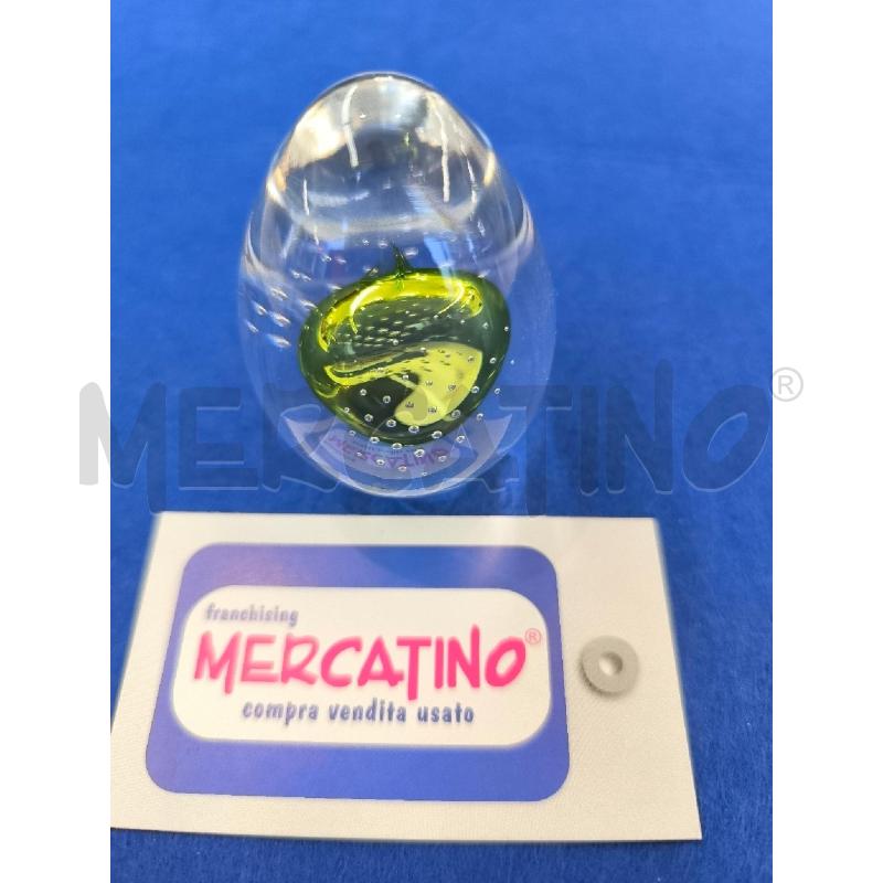 FERMA CARTE UOVO MURANO GIALLO  | Mercatino dell'Usato Mestre 4