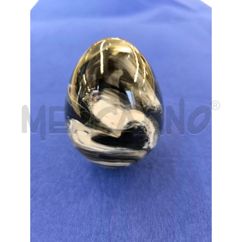 FERMA CARTE UOVO MURANO GRIGIO BIANCO | Mercatino dell'Usato Mestre 1