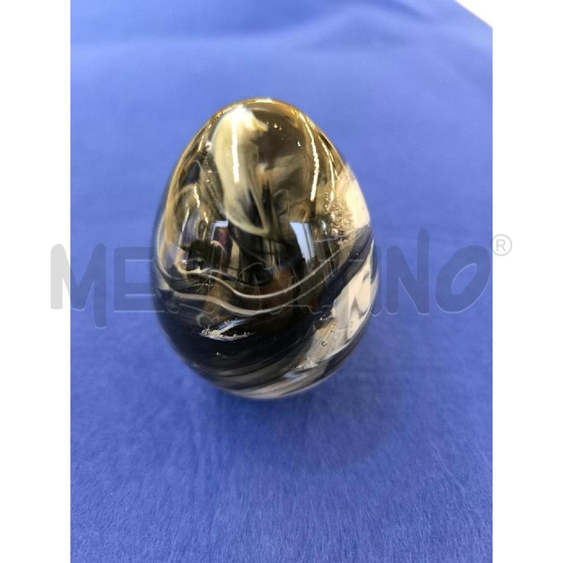 FERMA CARTE UOVO MURANO GRIGIO BIANCO | Mercatino dell'Usato Mestre 2