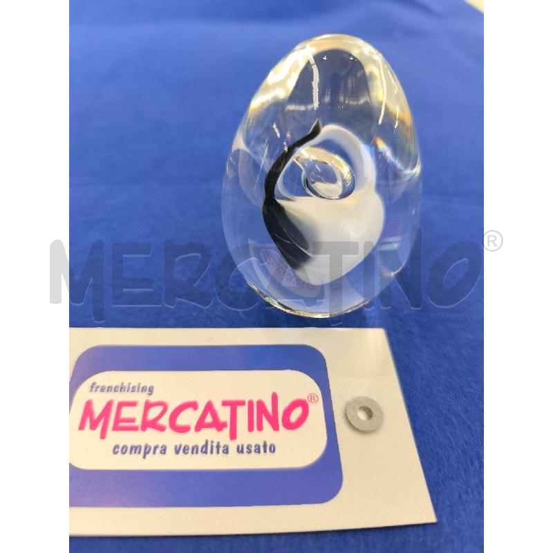 FERMA CARTE UOVO MURANO NERO BIANCO | Mercatino dell'Usato Mestre 1