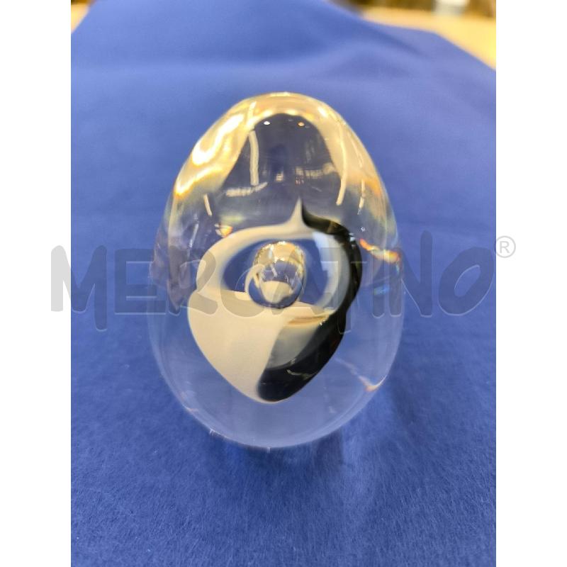 FERMA CARTE UOVO MURANO NERO BIANCO | Mercatino dell'Usato Mestre 2