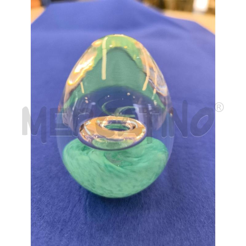 FERMA CARTE UOVO MURANO VERDE | Mercatino dell'Usato Mestre 2