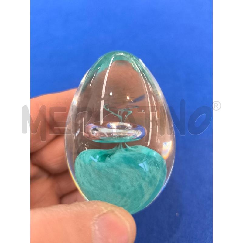 FERMA CARTE UOVO MURANO VERDE | Mercatino dell'Usato Mestre 3