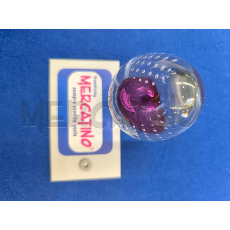 FERMA CARTE UOVO VETRO MURANO VIOLA | Mercatino dell'Usato Mestre 4