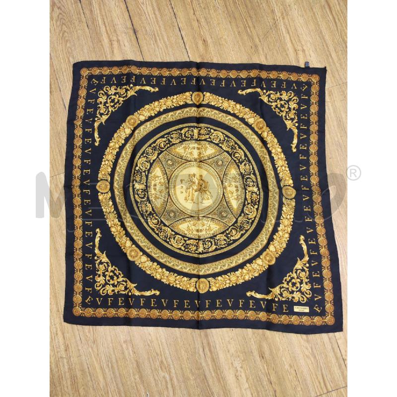 FOULARD FURSTENBERG COUTURE NERO DORATO FANTASIA | Mercatino dell'Usato Mestre 1