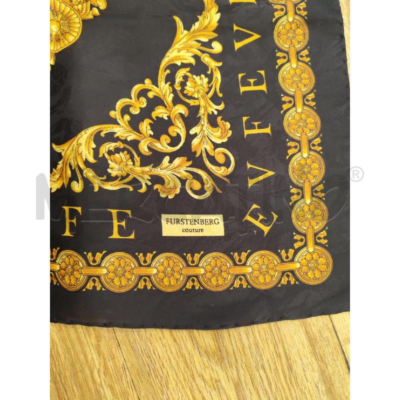 FOULARD FURSTENBERG COUTURE NERO DORATO FANTASIA | Mercatino dell'Usato Mestre 3