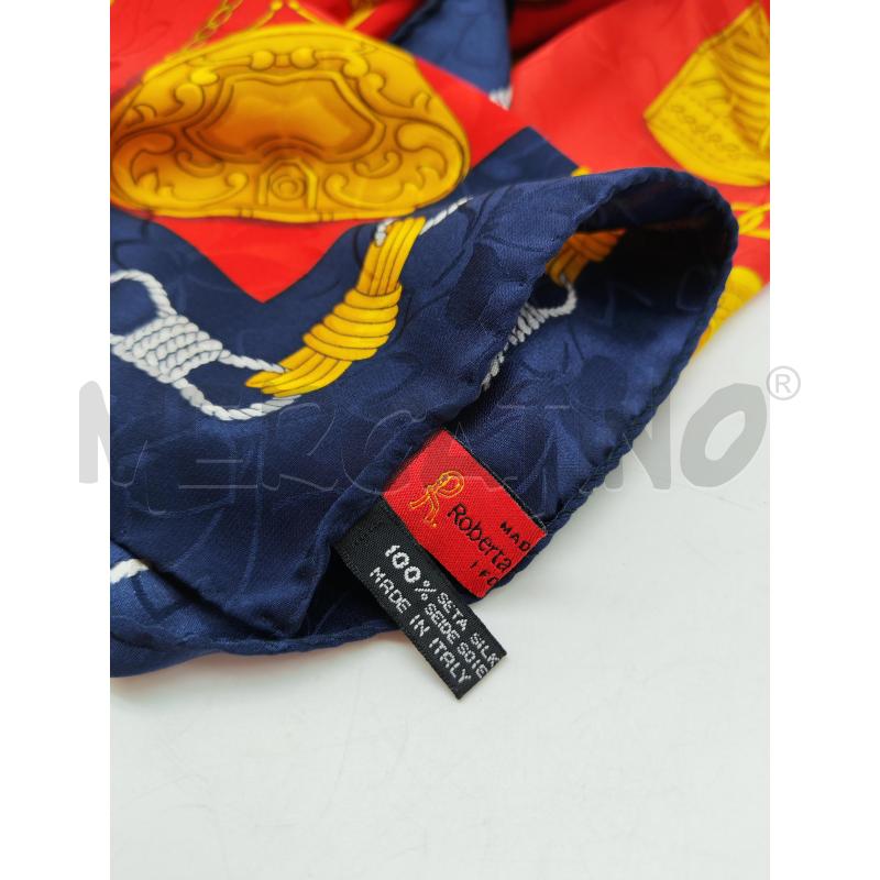 FOULARD ROBERTA DI CAMERINO BLU ROSSO DORATO  | Mercatino dell'Usato Mestre 3