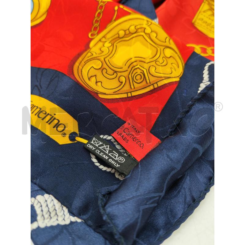 FOULARD ROBERTA DI CAMERINO BLU ROSSO DORATO  | Mercatino dell'Usato Mestre 4