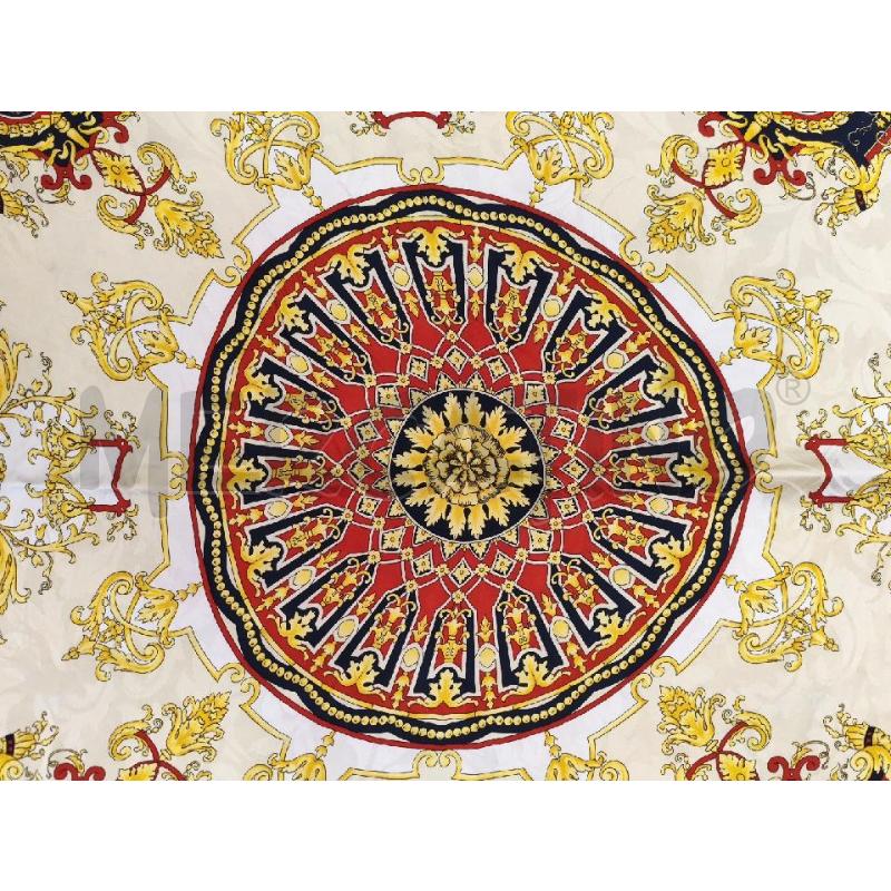 FOULARD SETA BIANCO ROSSO GIALLO STILE BAROCCO | Mercatino dell'Usato Mestre 2