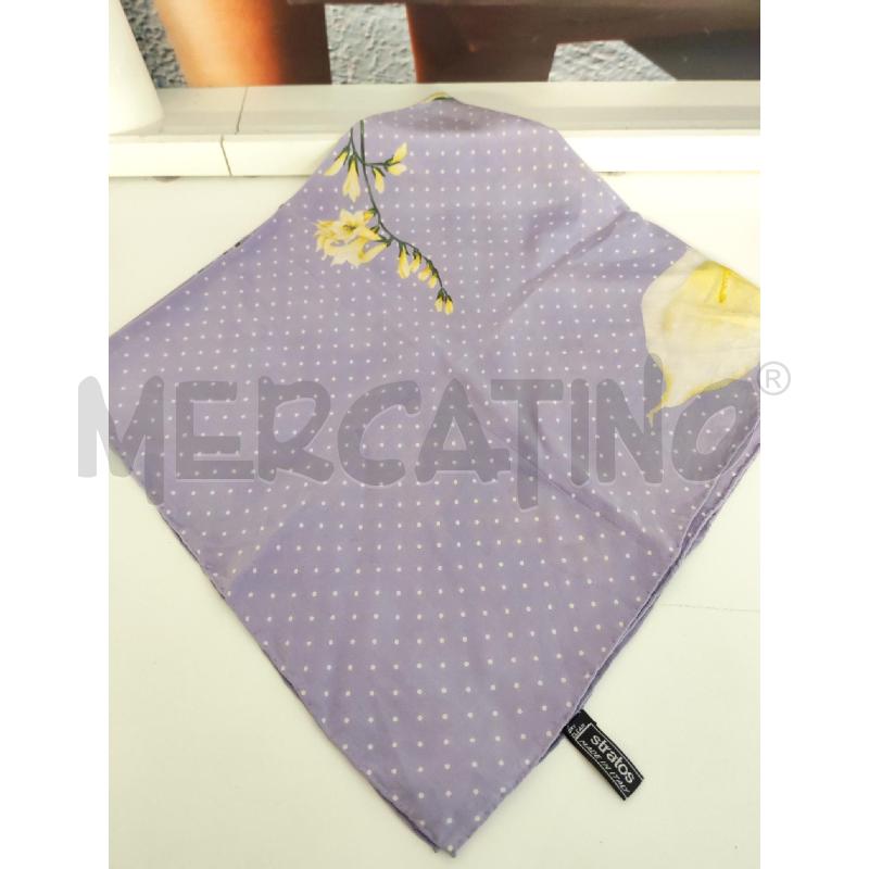 FOULARD VALENTINO 100% SETA LILLA FIORI GIALLI | Mercatino dell'Usato Mestre 1