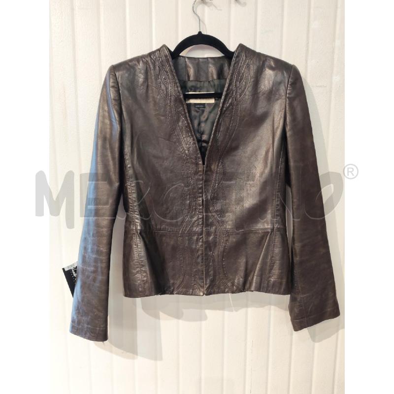 GIACCA DONNA EMPORIO ARMANI PELLE TESTA DI MORO | Mercatino dell'Usato Mestre 1