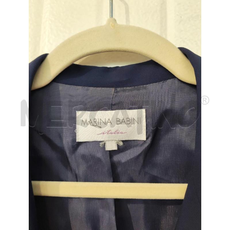 GIACCA DONNA MARINABABINI BLU NOTTE BOTTONI DORATI PERLE | Mercatino dell'Usato Mestre 2