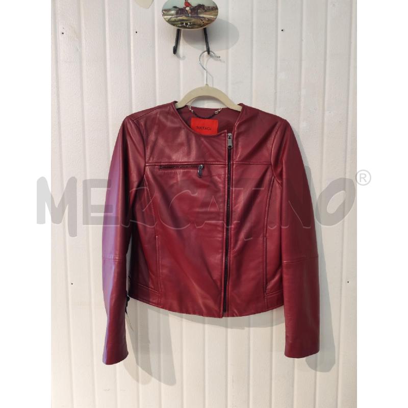 GIACCA DONNA MAX&CO BORDEAUX IN PELLE  | Mercatino dell'Usato Mestre 1