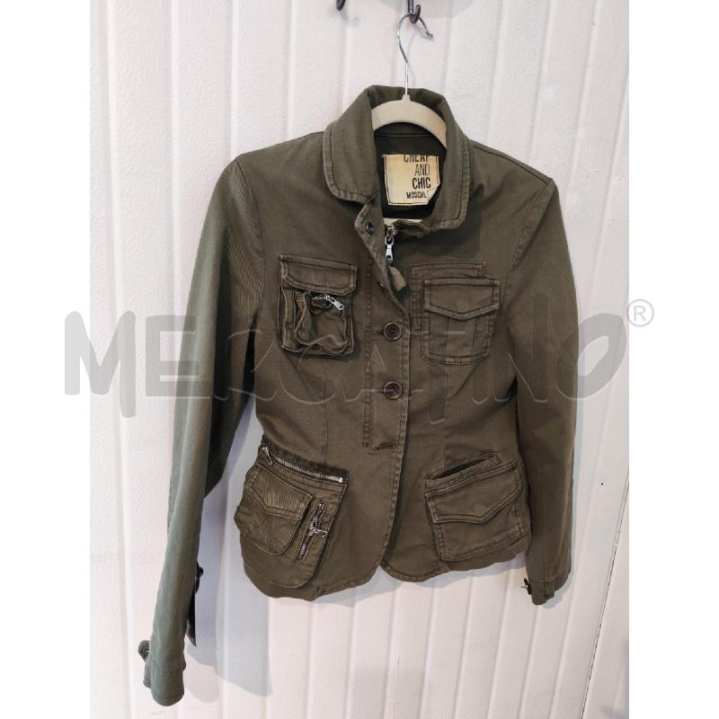 GIACCA DONNA MOSCHINO CHEAP AND CHIC VERDE MILITARE | Mercatino dell'Usato Mestre 3