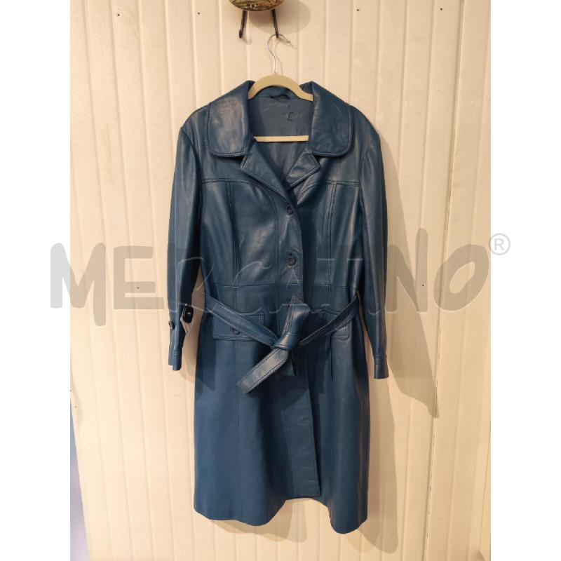 GIACCA DONNA SM BLU IN PELLE MEDIO LUNGA MODIFICATA | Mercatino dell'Usato Mestre 1
