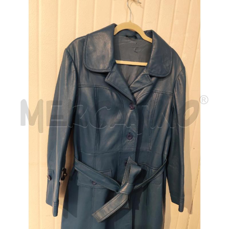 GIACCA DONNA SM BLU IN PELLE MEDIO LUNGA MODIFICATA | Mercatino dell'Usato Mestre 2