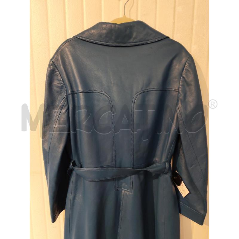 GIACCA DONNA SM BLU IN PELLE MEDIO LUNGA MODIFICATA | Mercatino dell'Usato Mestre 4