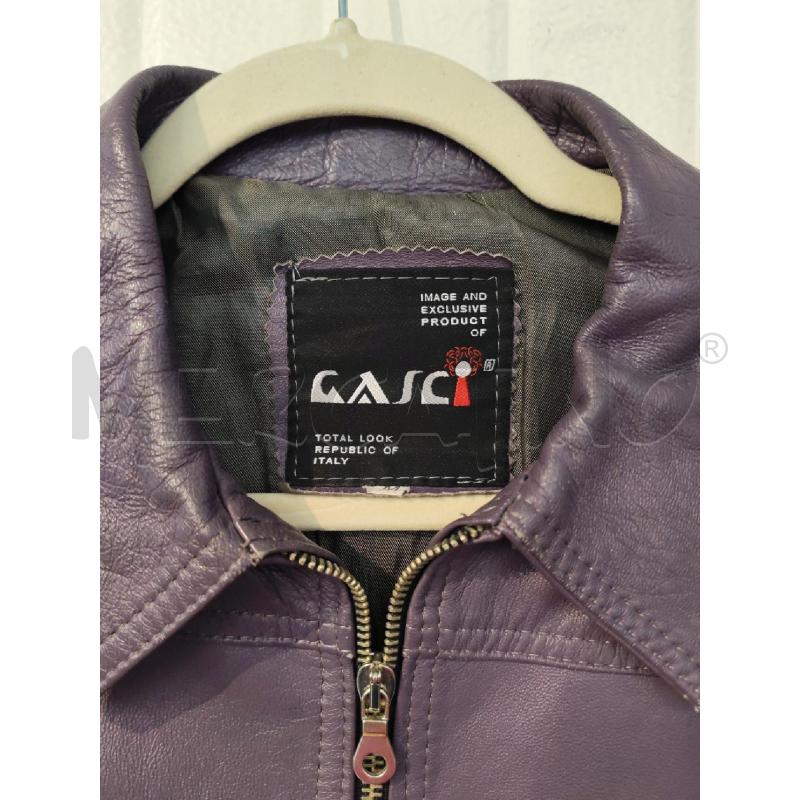 GIACCA DONNA VERA PELLE GASCI VIOLA CON ZIP | Mercatino dell'Usato Mestre 2