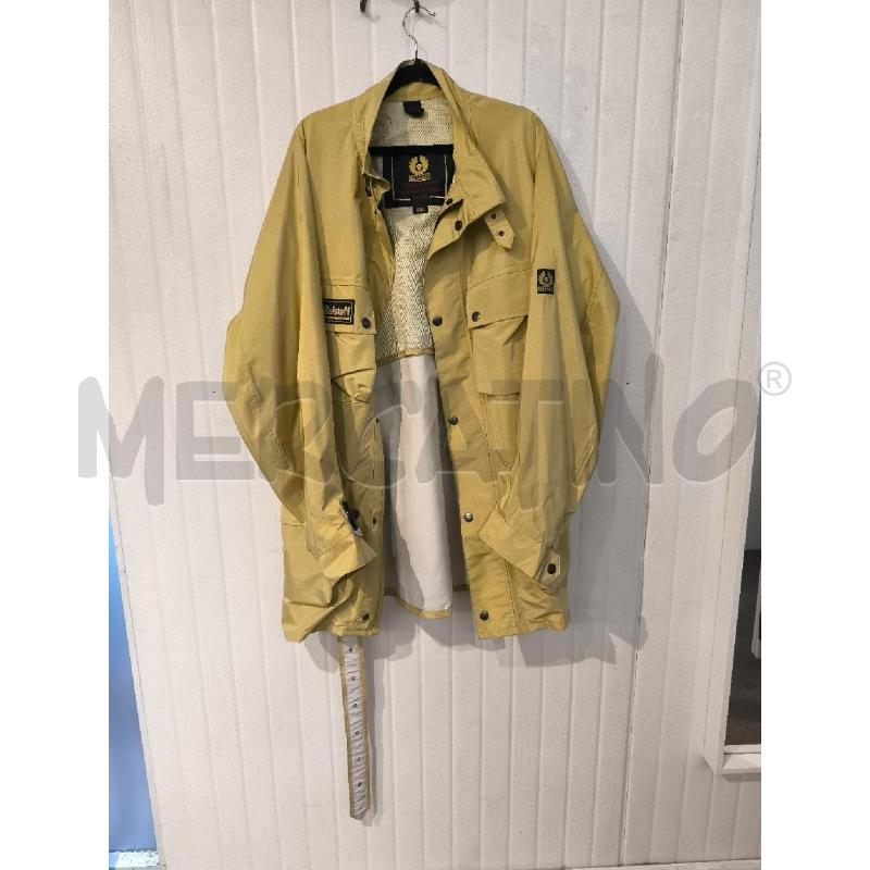GIACCA UOMO BELSTAFF MARRONE CHIARO CON CINTURA E TASCHE  | Mercatino dell'Usato Mestre 4