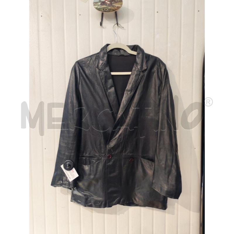 GIACCA UOMO IN VERA PELLE NERA VINTAGE  | Mercatino dell'Usato Mestre 1
