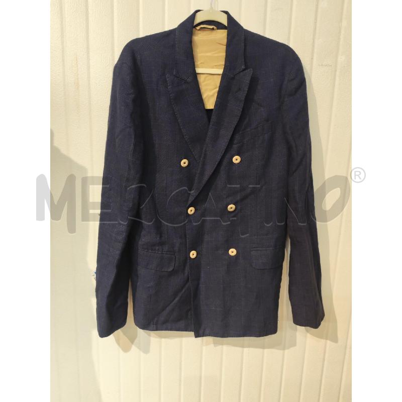 GIACCA UOMO SEVENTY QUADRI BLU DOPPIOPETTO | Mercatino dell'Usato Mestre 1