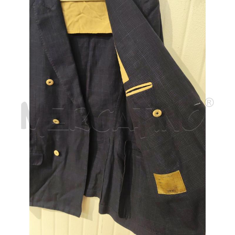 GIACCA UOMO SEVENTY QUADRI BLU DOPPIOPETTO | Mercatino dell'Usato Mestre 2