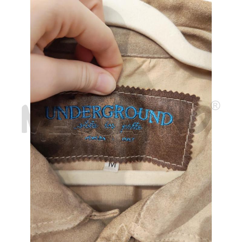 GIACCA UOMO UNDERGROUND BEIGE PELLE SCAMOSCIATA  | Mercatino dell'Usato Mestre 2