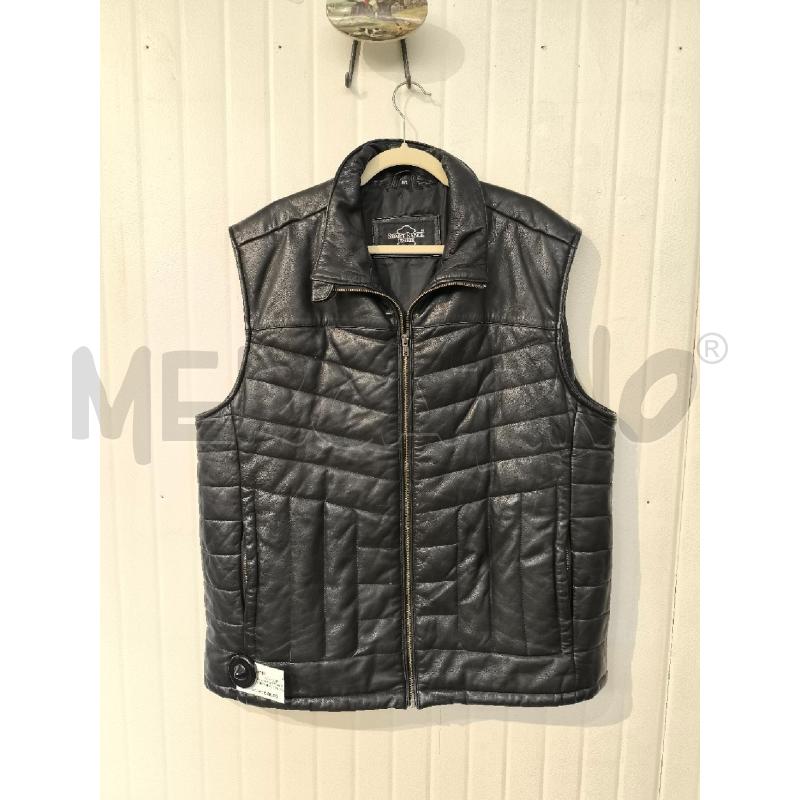 GILET UOMO SMART RANGE LEATHER NERO TRAPUNTATO  | Mercatino dell'Usato Mestre 1