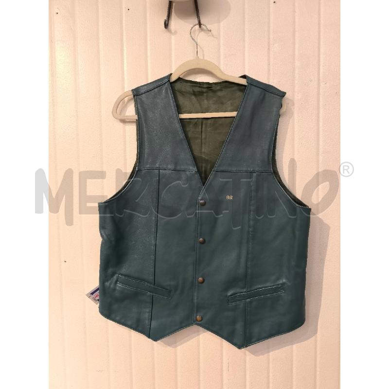 GILET UOMO SM VERDE CON BOTTONI PELLE | Mercatino dell'Usato Mestre 1