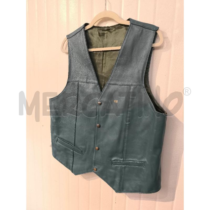 GILET UOMO SM VERDE CON BOTTONI PELLE | Mercatino dell'Usato Mestre 3