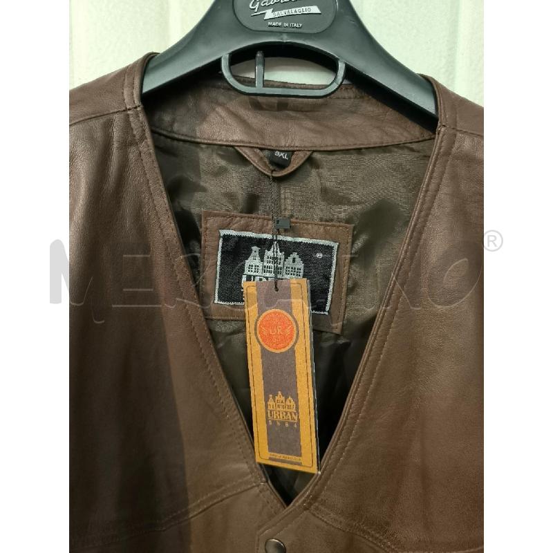 GILET UOMO URBAN VERA PELLE MARRONE | Mercatino dell'Usato Mestre 2