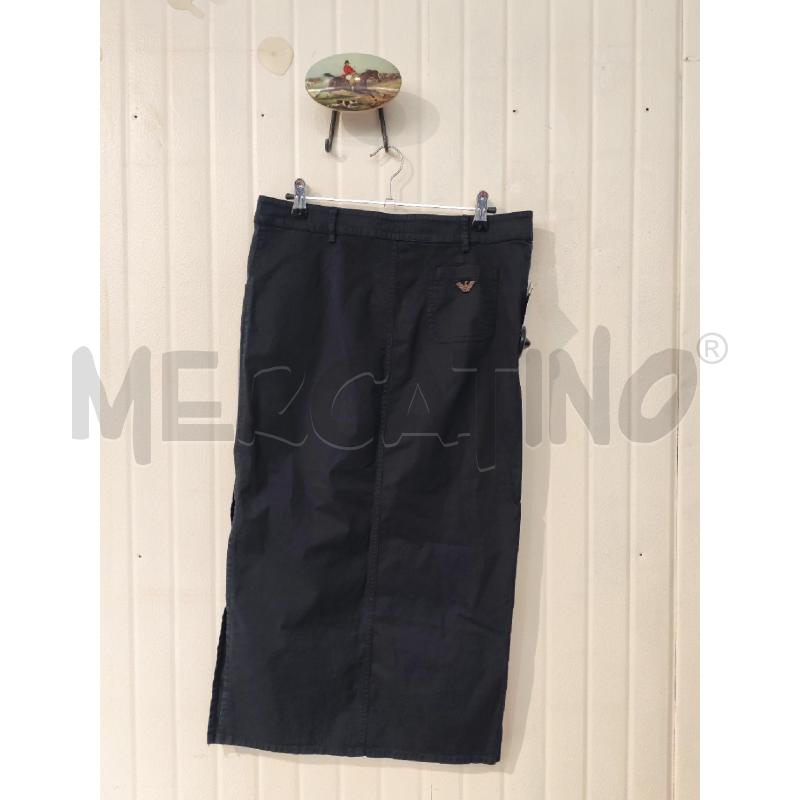 GONNA ARMANI JEANS NERA DENIM CON SPACCO | Mercatino dell'Usato Mestre 3