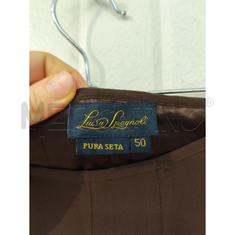 GONNA LUISA SPAGNOLI MARRONE BALZE PURA SETA | Mercatino dell'Usato Mestre 2